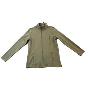 Hasting & Smith Olive Green Zip Up Jacket Size M Full Zip Women